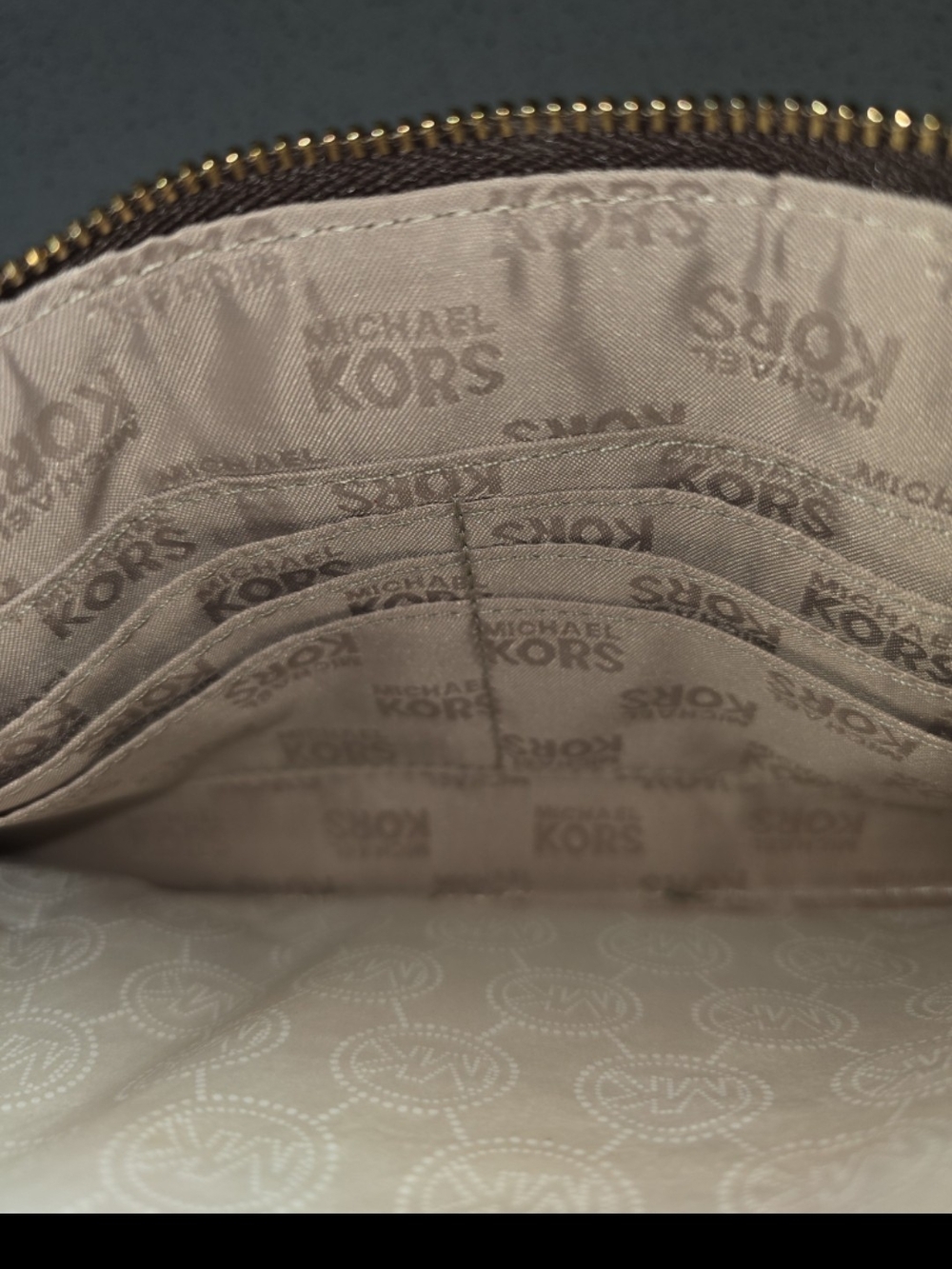Michael Kors Brown Mocha Snake-Embossed Leather Wristlet - Picture 10 of 10